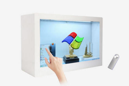 触摸液晶透明展示柜的特点